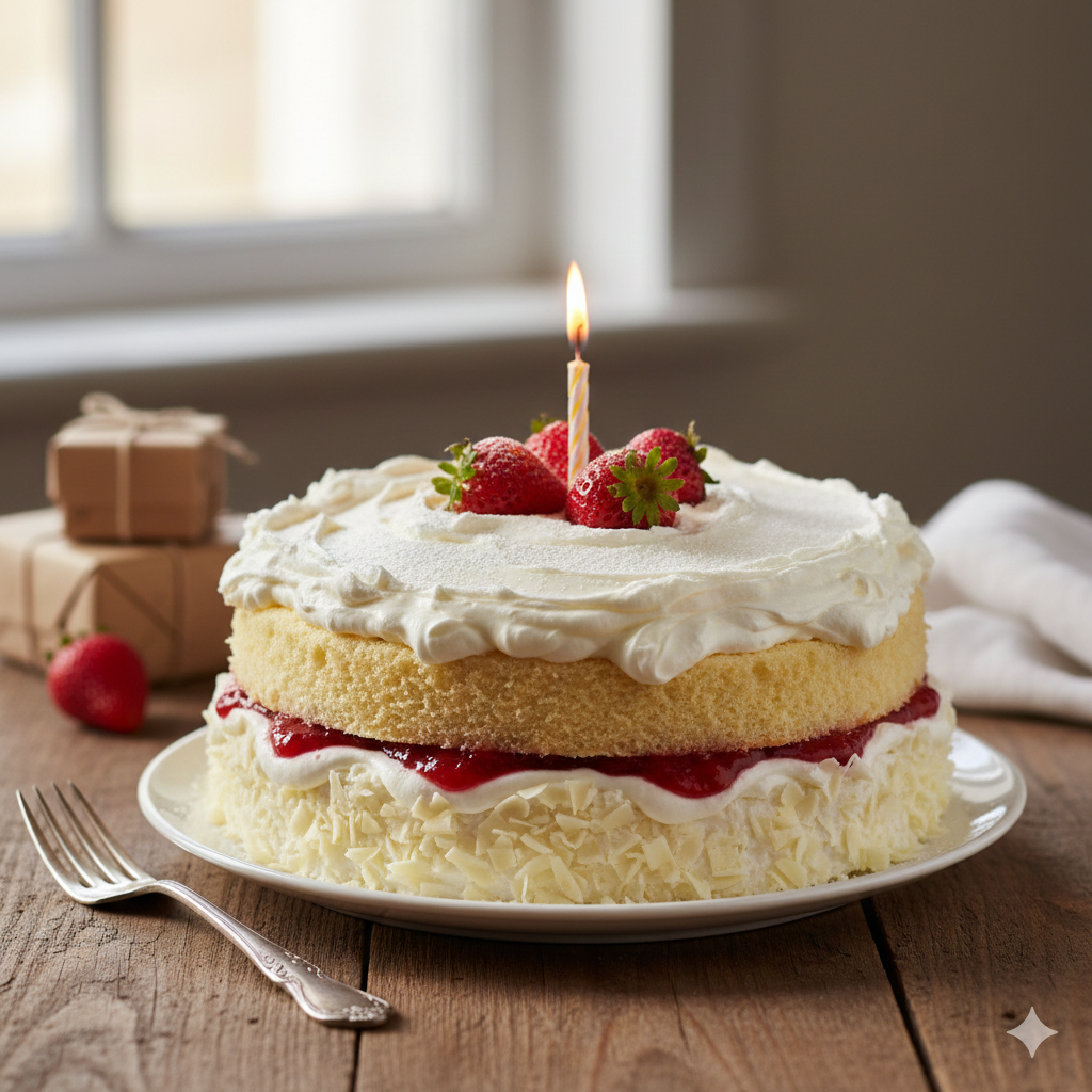 Como fazer Bolo de Aniversário Simples de Pão de Ló