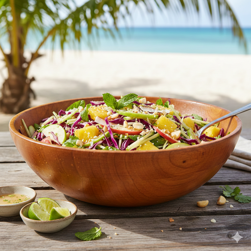 Como fazer Salada Tropical de Repolho com Abacaxi e Maçã