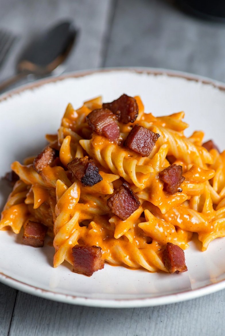 Como fazer Macarrão com Molho de Abóbora Cabotiá e Bacon