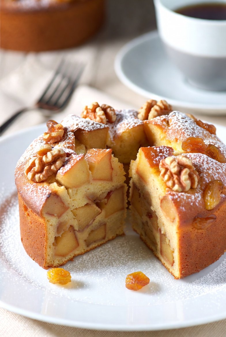 Como fazer Bolo de Maçã com Nozes e Passas para o Chá da Tarde