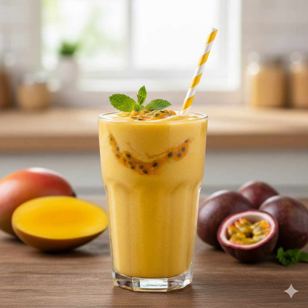 Smoothie de Manga com Maracujá: Equilíbrio Perfeito