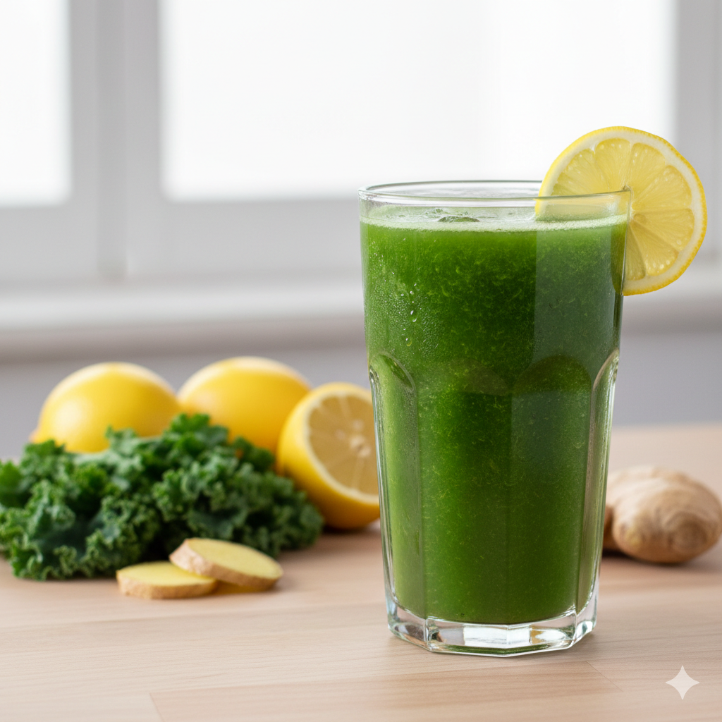 Como fazer Suco Detox de Couve com Limão: A Receita Seca Barriga