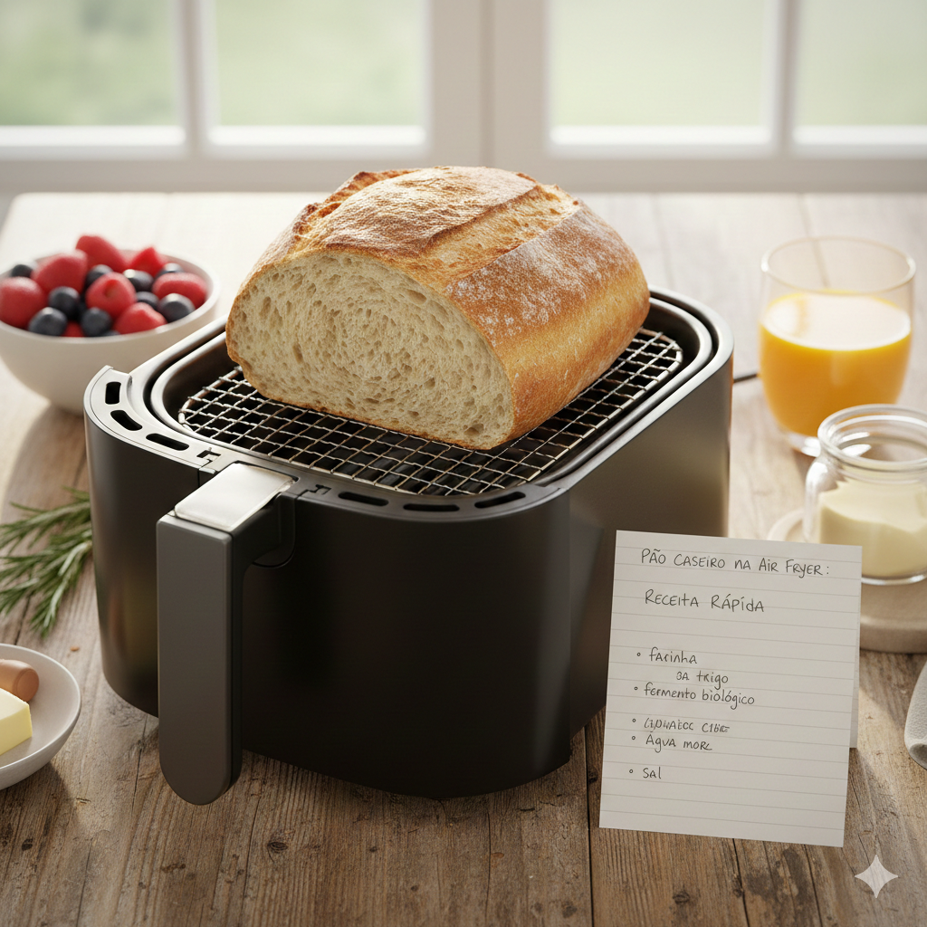 Como fazer Pão Caseiro na Air Fryer: Receita rápida para o café da manhã