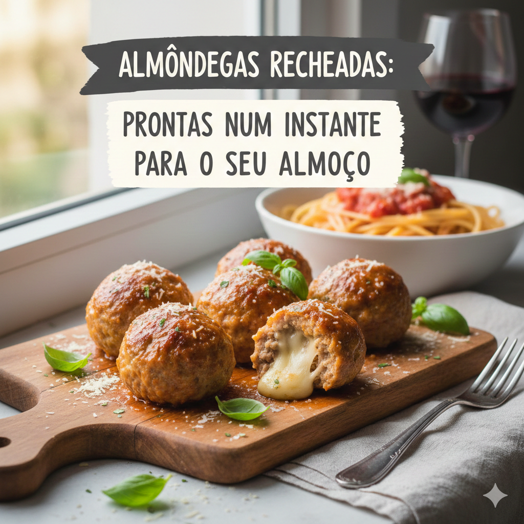 Como fazer Almôndegas Recheadas: Prontas num instante para o seu almoço