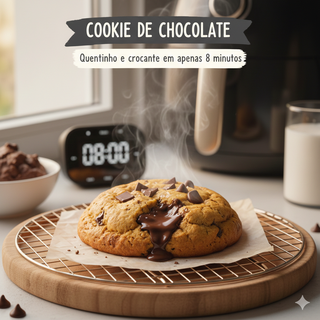Como fazer Cookie de Chocolate: Quentinho e crocante em apenas 8 minutos