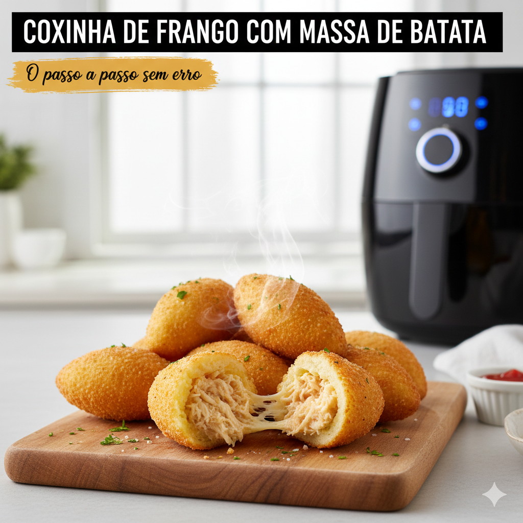 Como fazer Coxinha de Frango com Massa de Batata: O passo a passo sem erro