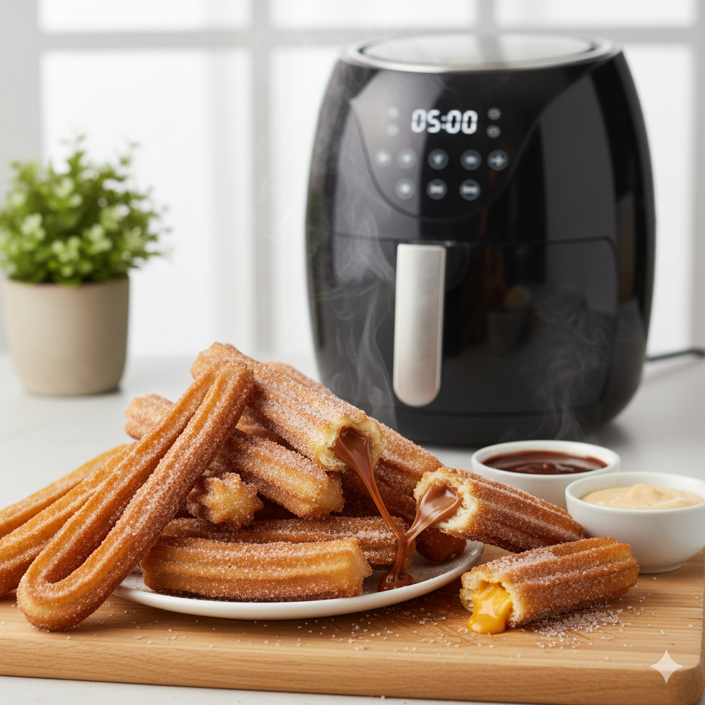 Como fazer Churros Caseiro Fácil: Massa doce que também aceita recheio salgado