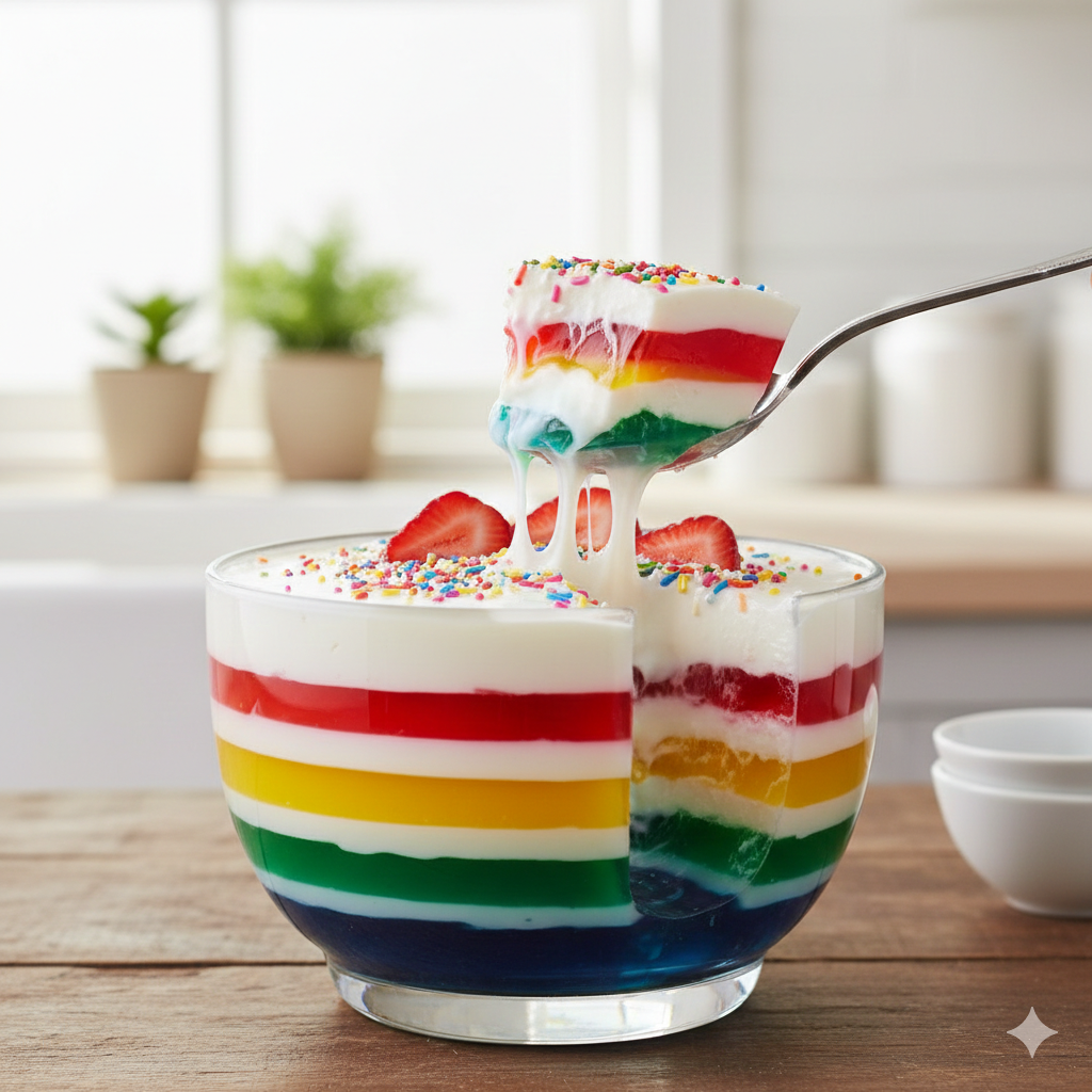 Como fazer Gelatina Colorida Cremosa: Sobremesa visual que não dá trabalho