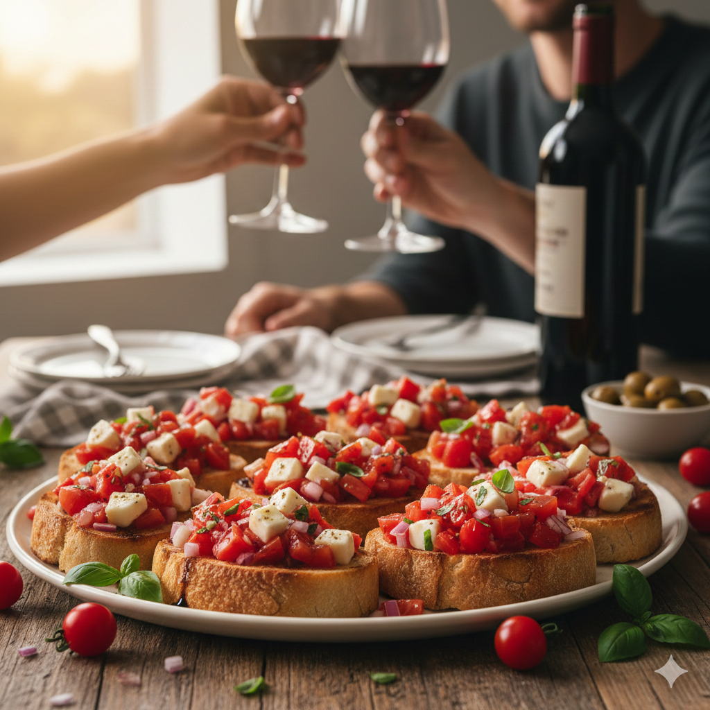 Como fazer Bruschetta de Queijo e Tomate: Entrada perfeita para receber amigos