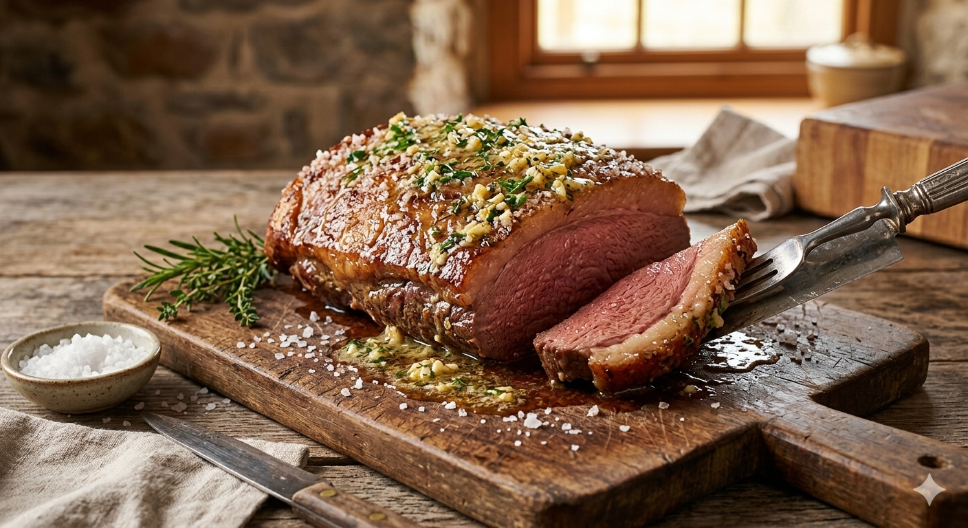 Como fazer Picanha Assada no Forno com Sal Grosso e Manteiga de Alho