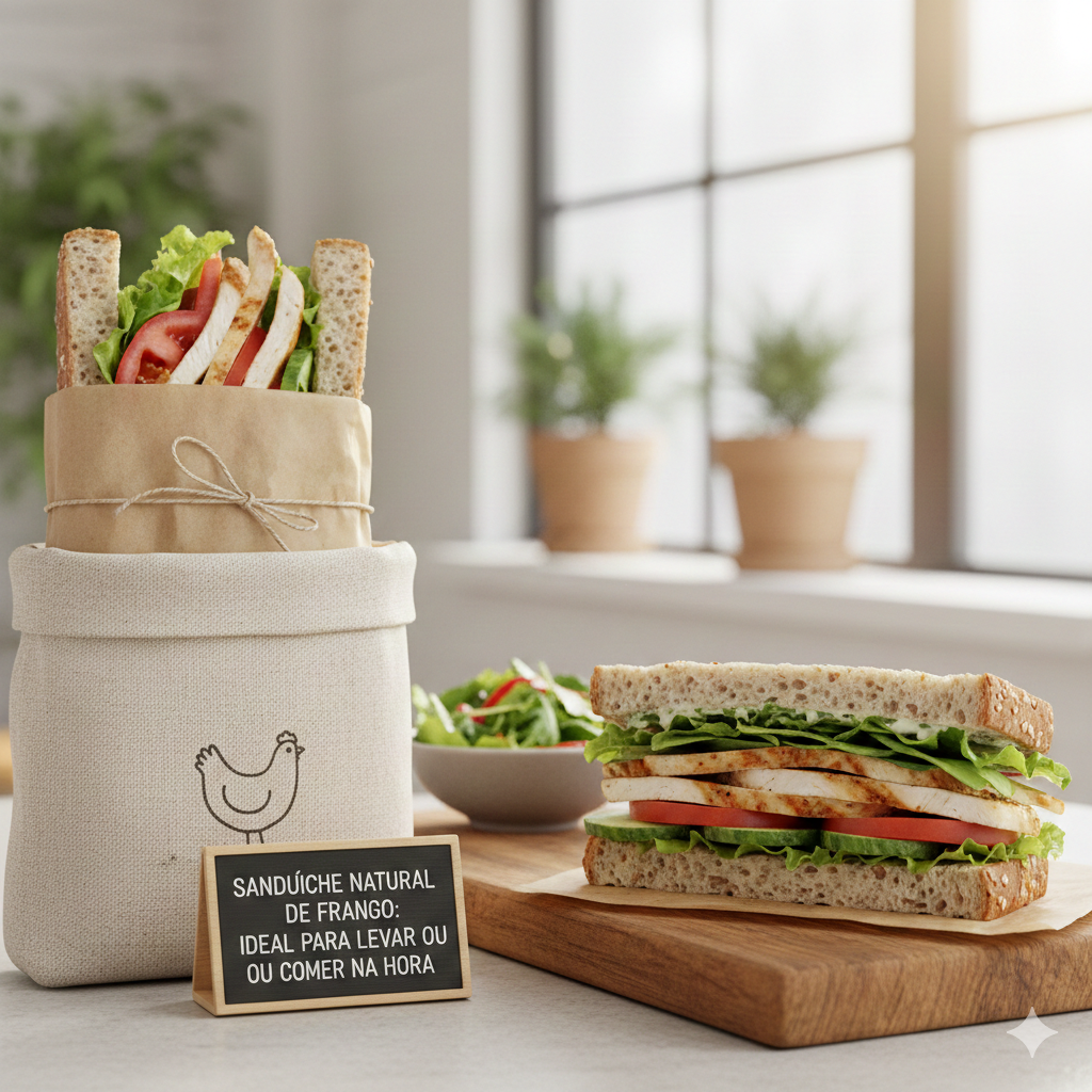 Como fazer Sanduíche Natural de Frango: Ideal para levar ou comer na hora