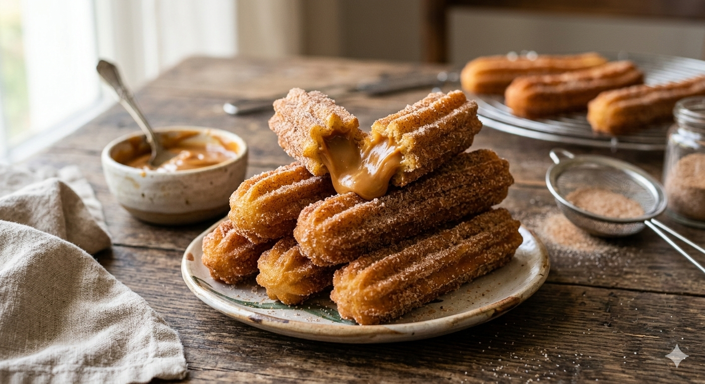 Como fazer Churros Caseiros com Recheio de Doce de Leite