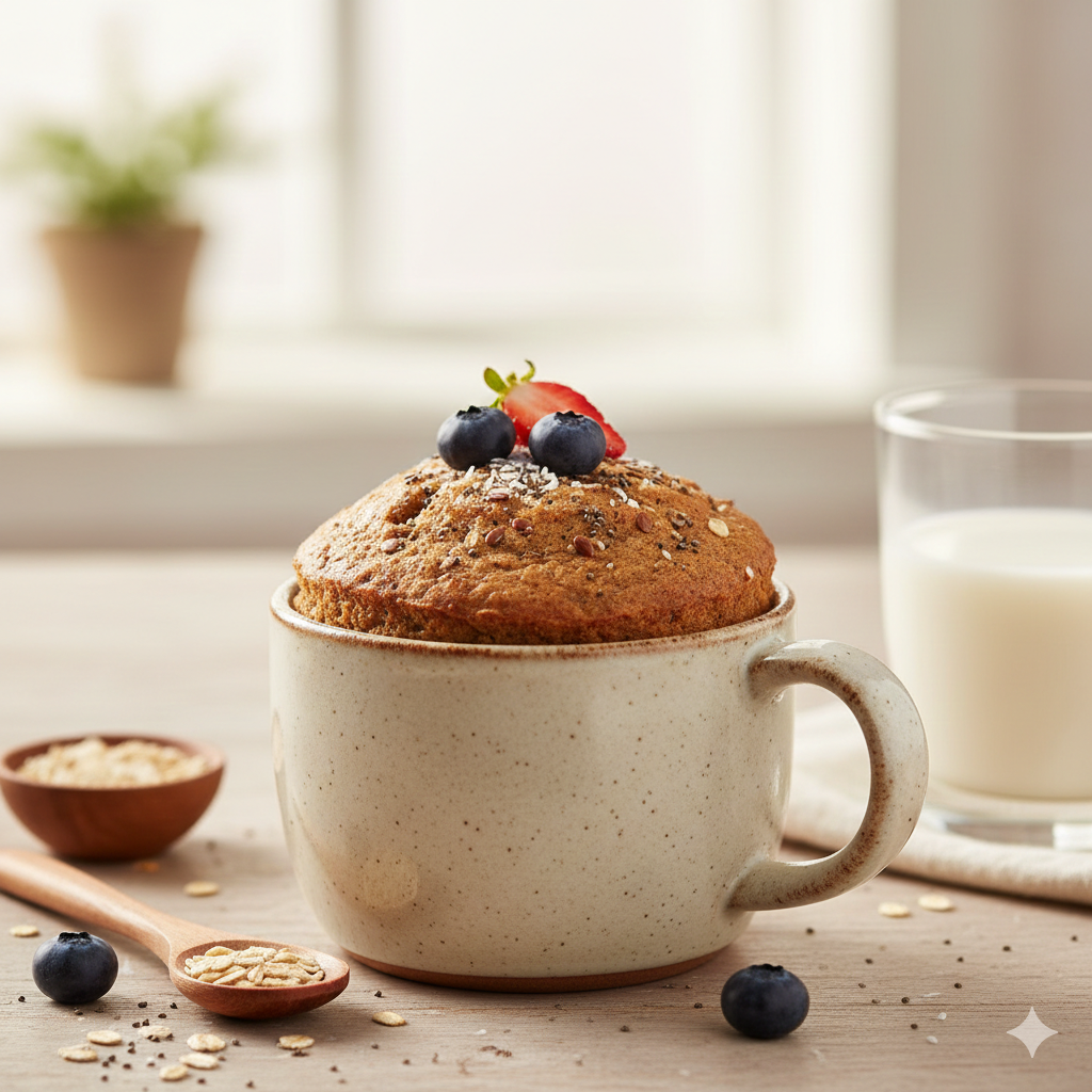 Como fazer Bolo de Caneca Funcional: Sem açúcar e rico em fibras