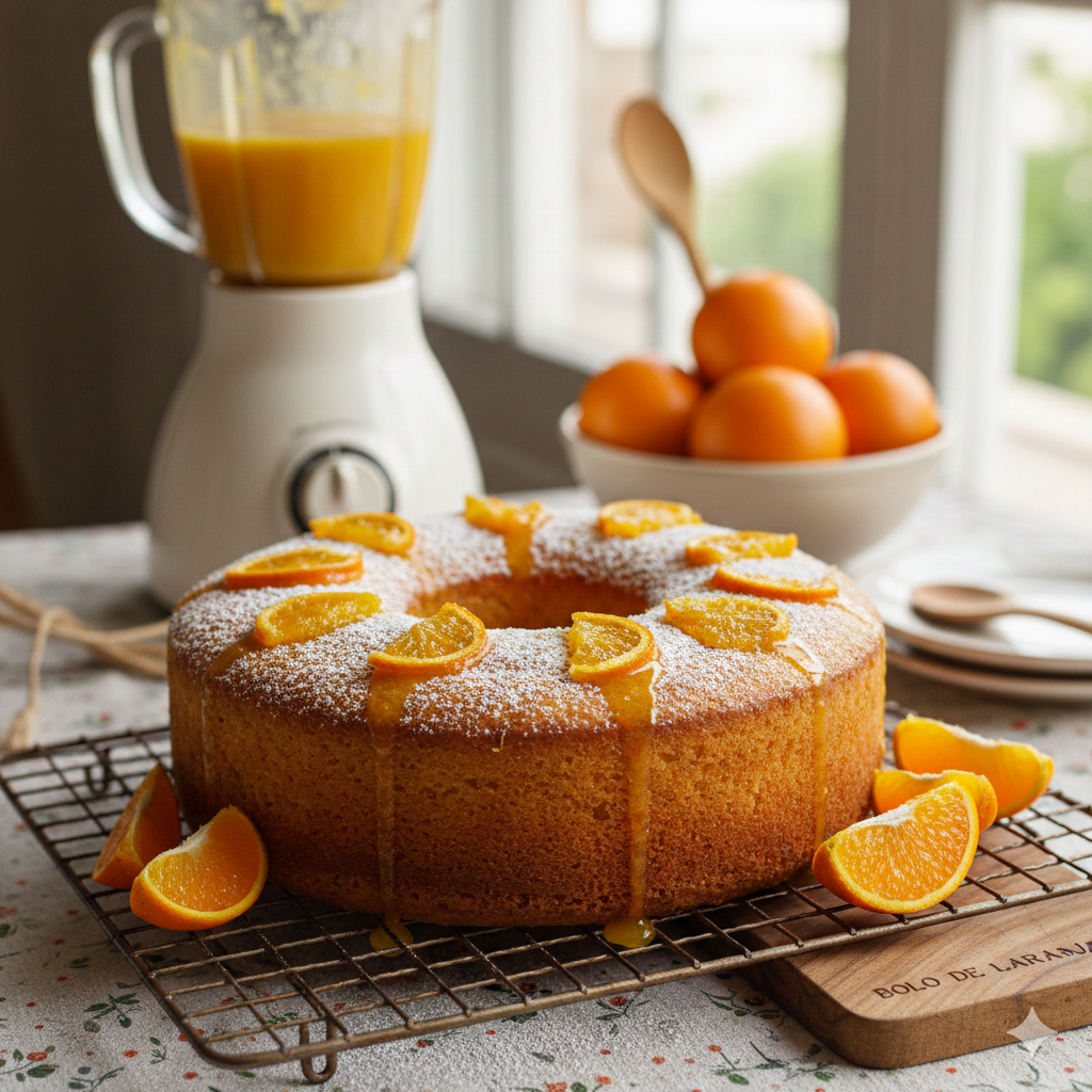 Como fazer Bolo de Laranja de Liquidificador com Casca (Ultra Fofinho)