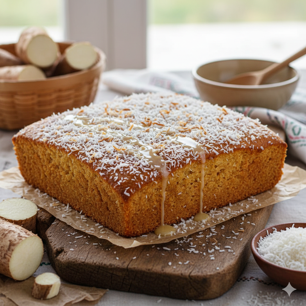 Como fazer Bolo de Mandioca Crua com Coco Ralado (Sem Trigo)
