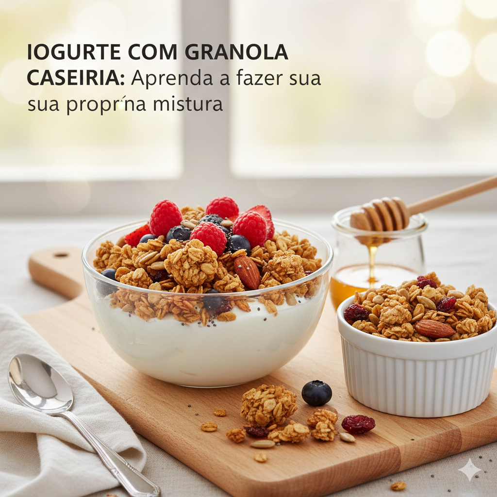 Como fazer Iogurte com Granola Caseira: Aprenda a fazer sua própria mistura